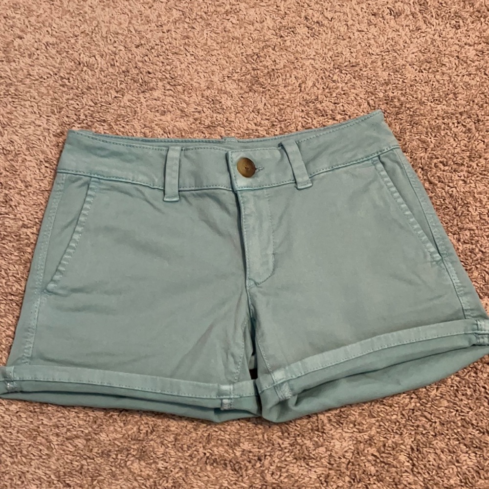 Teal American eagle shorts